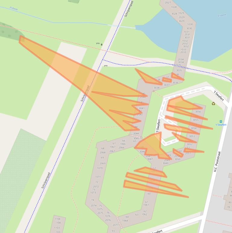 Kaart van postcodegebied 7552ZL.