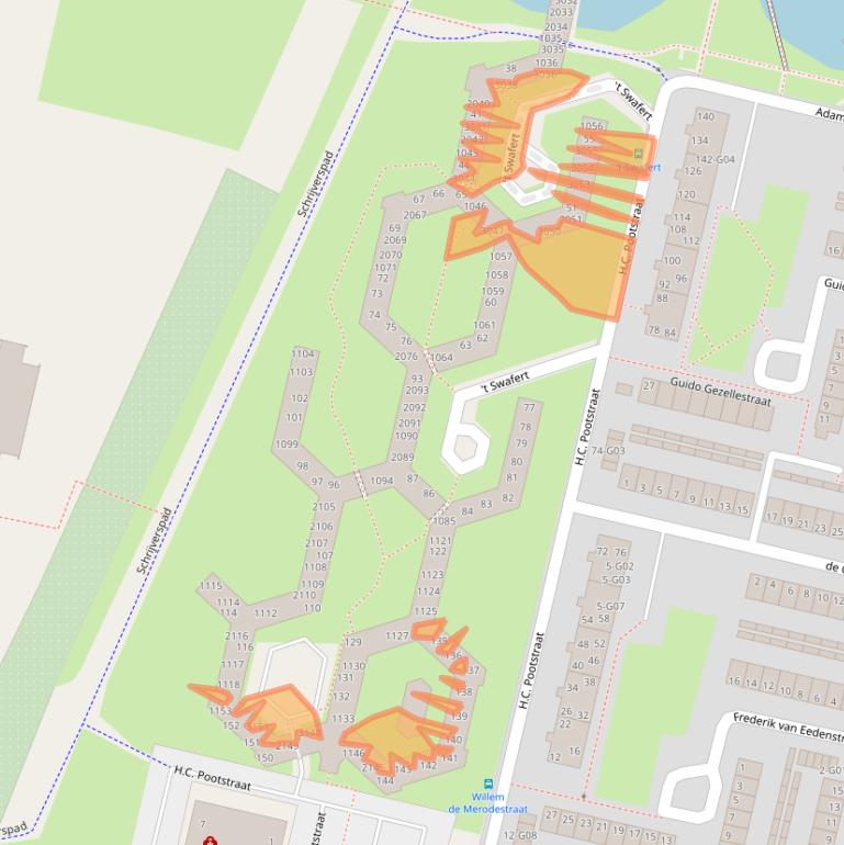 Kaart van postcodegebied 7552ZR.