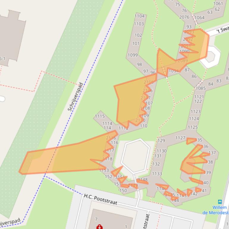 Kaart van postcodegebied 7552ZV.