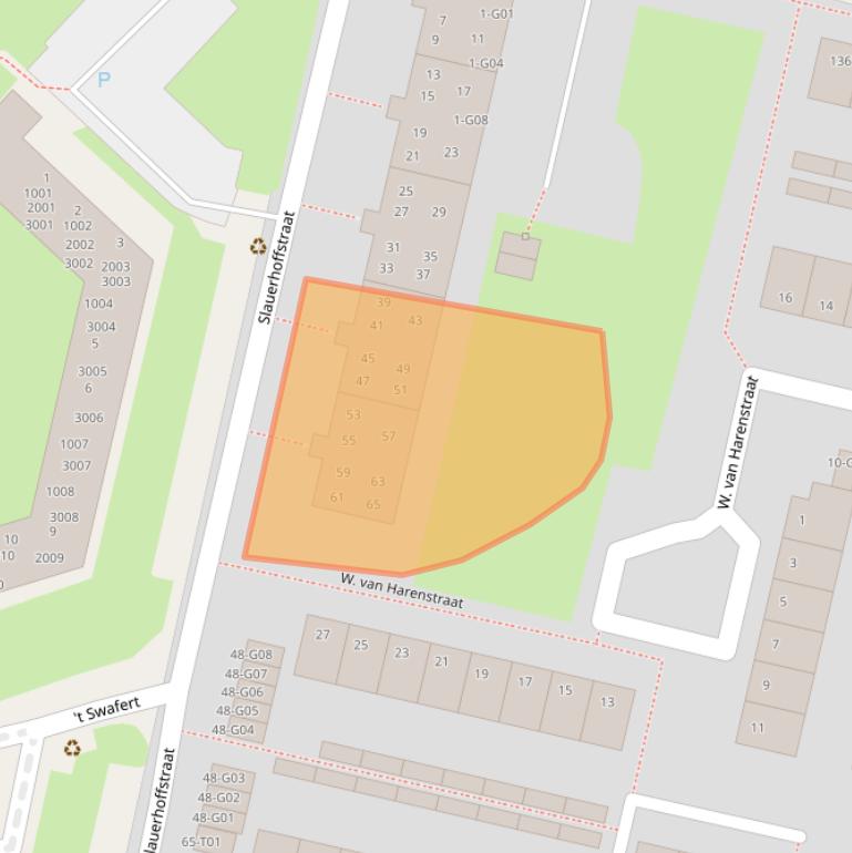 Kaart van postcodegebied 7552ZX.