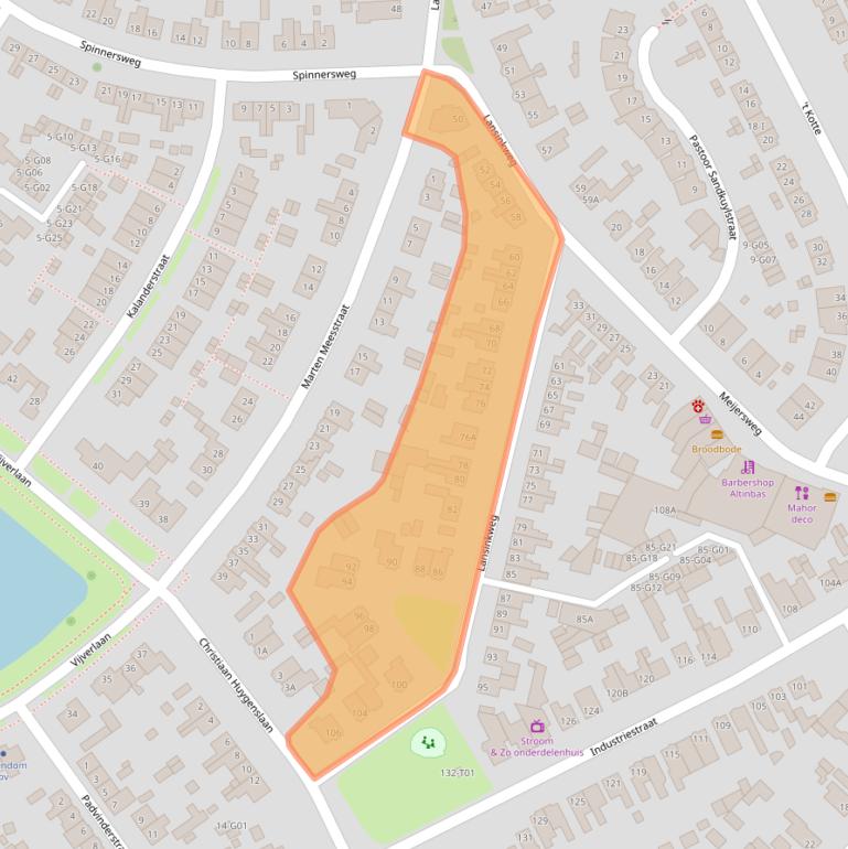 Kaart van postcodegebied 7553AM.