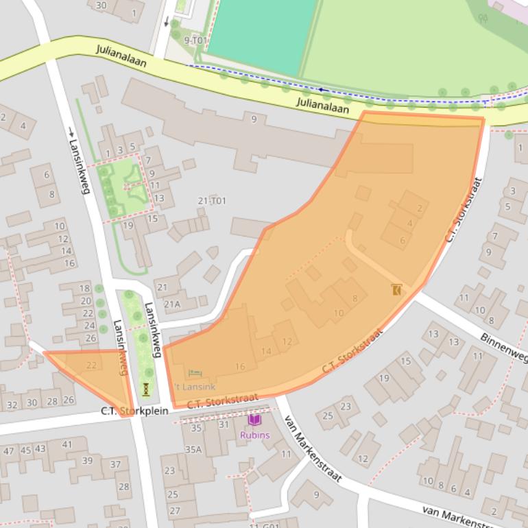 Kaart van postcodegebied 7553AR.