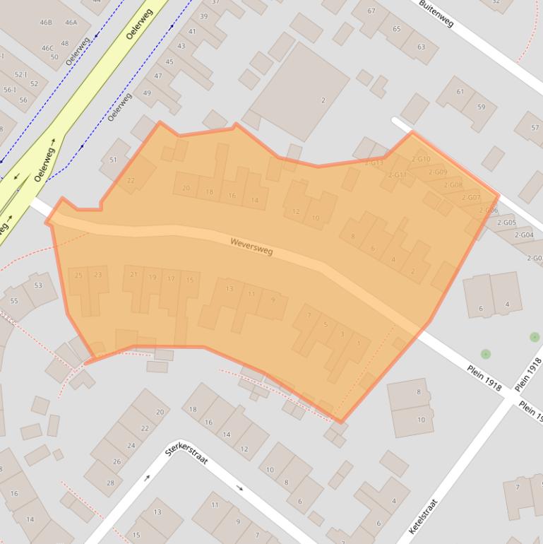 Kaart van postcodegebied 7553BH.