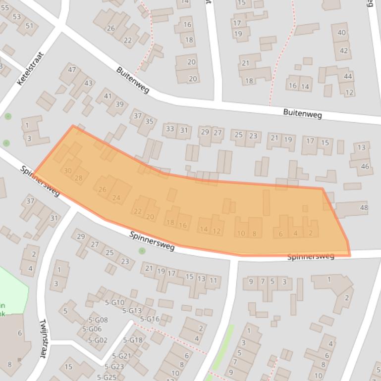 Kaart van postcodegebied 7553BL.