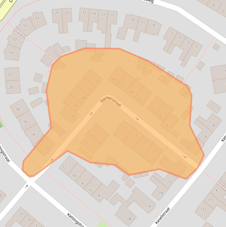 Kaart van postcodegebied 7553BM.