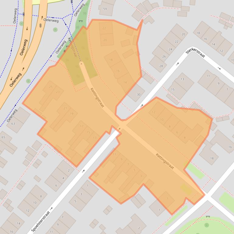 Kaart van postcodegebied 7553BN.