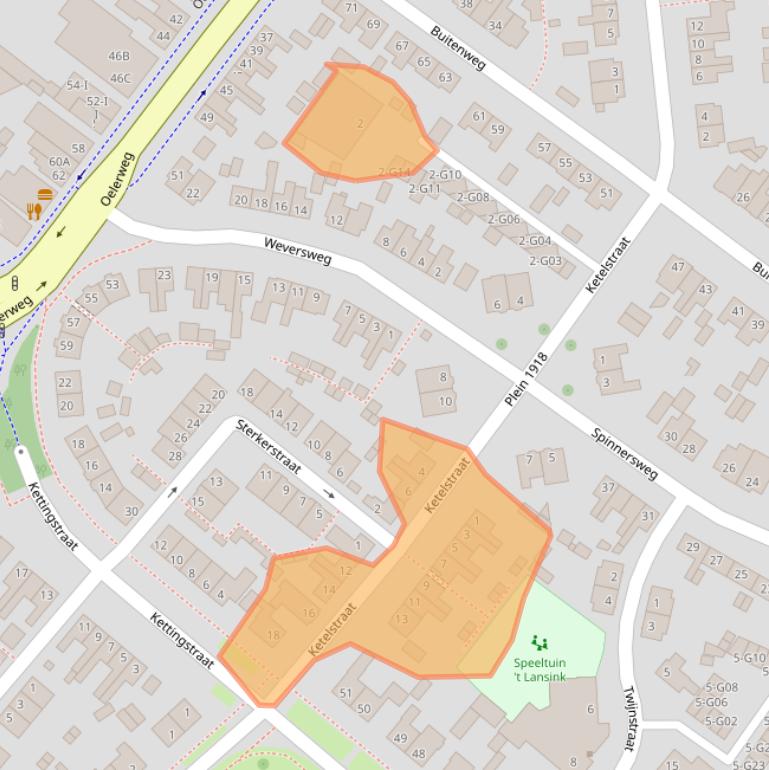 Kaart van postcodegebied 7553BR.