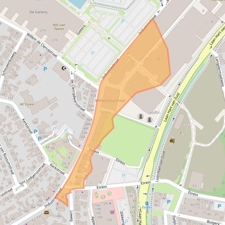 Kaart van postcodegebied 7553CK.