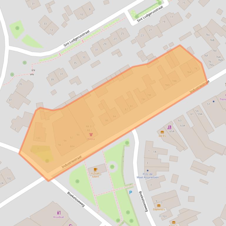 Kaart van postcodegebied 7553CS.