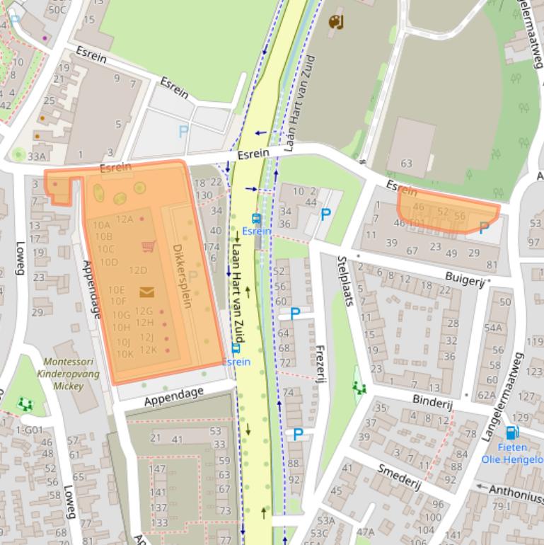 Kaart van postcodegebied 7553CZ.