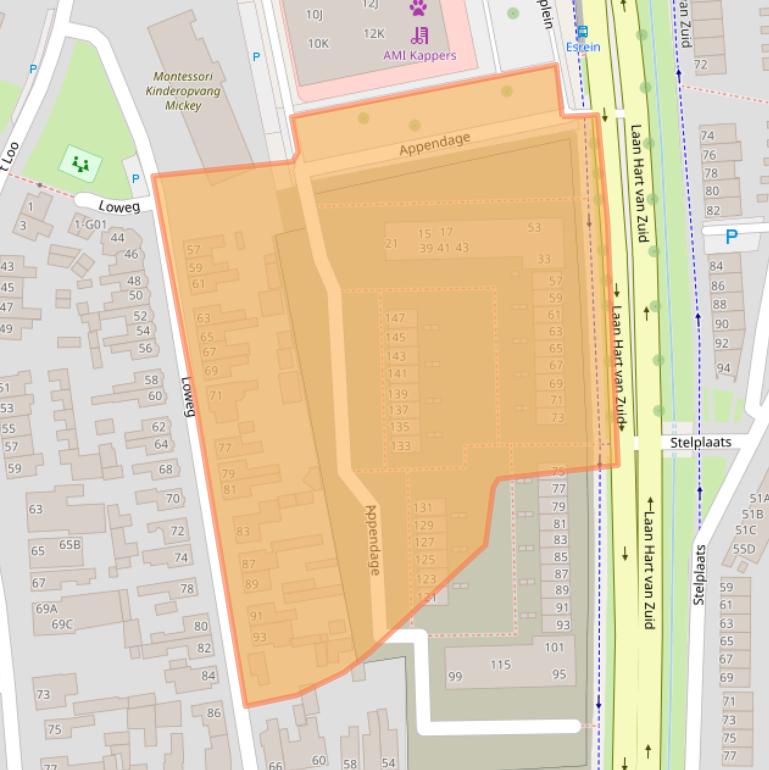 Kaart van postcodegebied 7553DB.