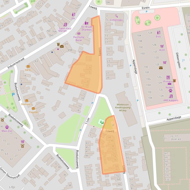 Kaart van postcodegebied 7553DC.