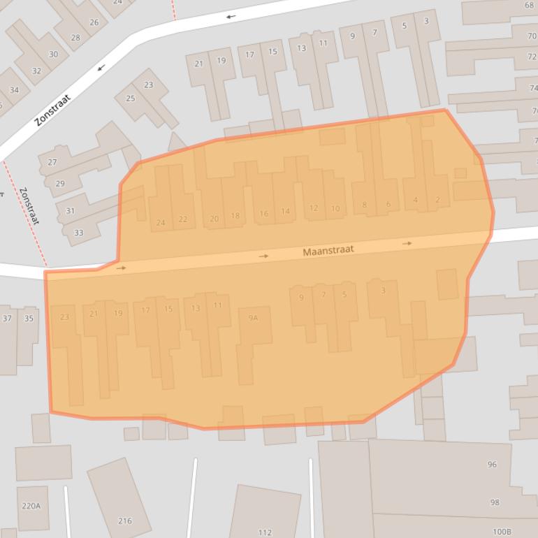 Kaart van postcodegebied 7553DT.
