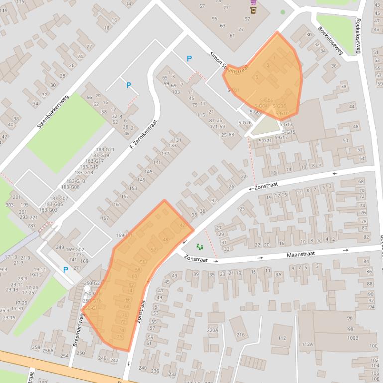 Kaart van postcodegebied 7553DZ.