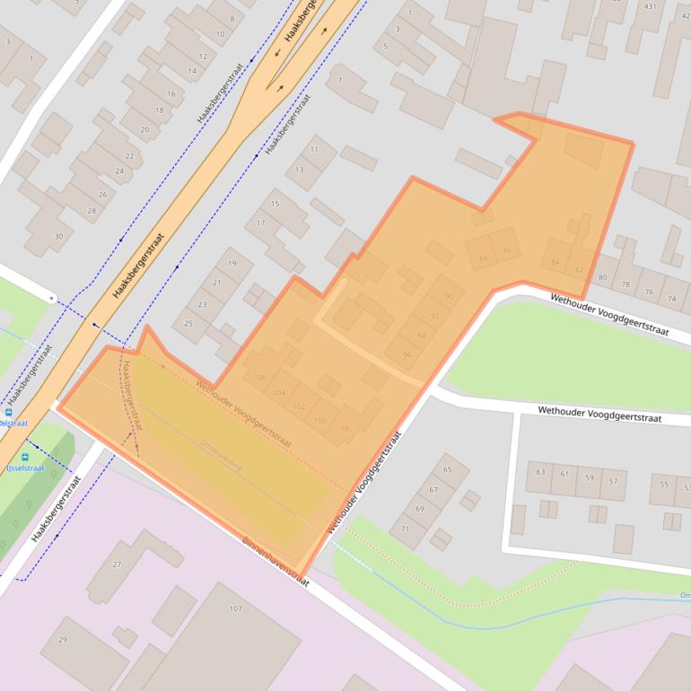 Kaart van postcodegebied 7553ER.