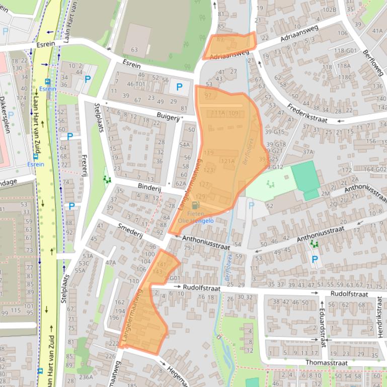 Kaart van postcodegebied 7553JG.