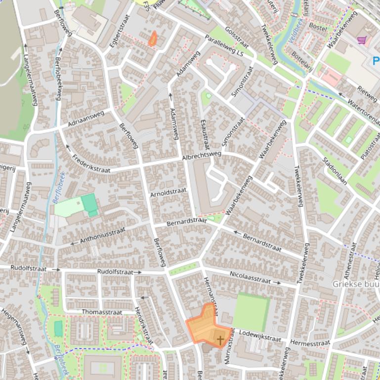 Kaart van postcodegebied 7553JZ.