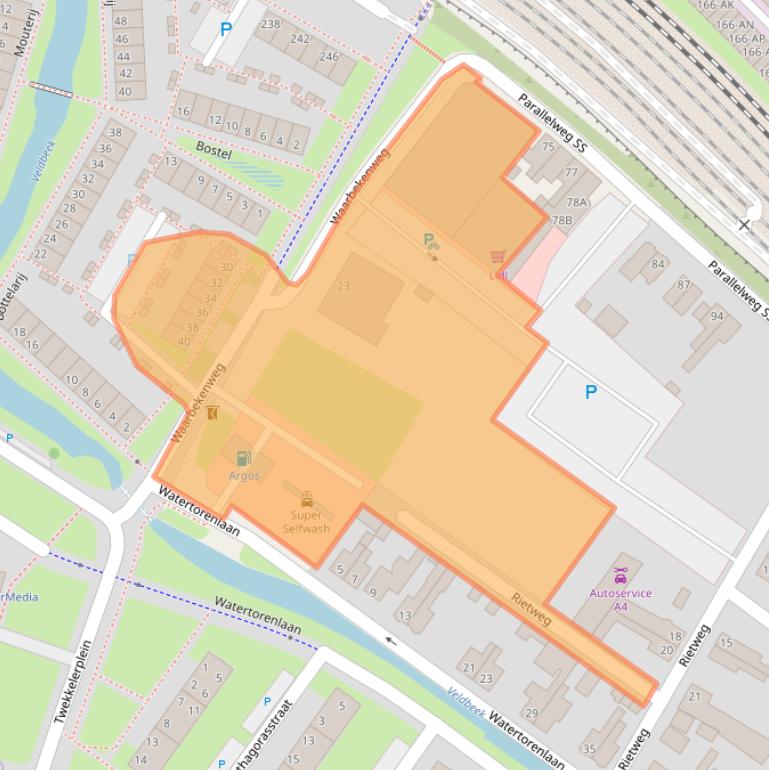 Kaart van postcodegebied 7553KH.
