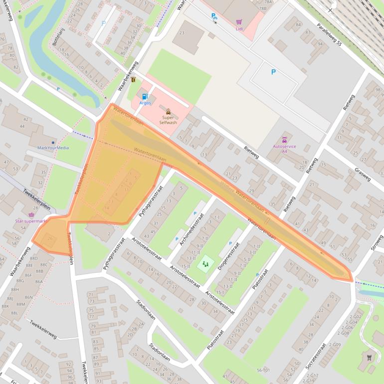 Kaart van postcodegebied 7553LJ.