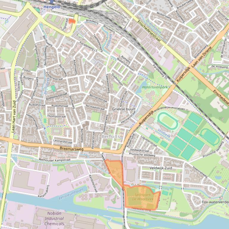 Kaart van postcodegebied 7553LZ.