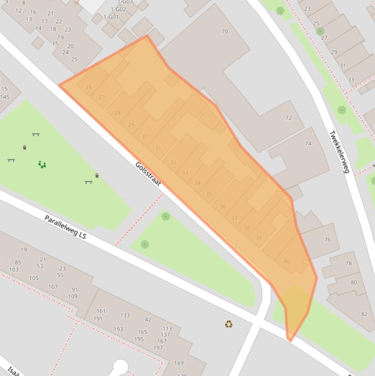 Kaart van postcodegebied 7553MB.