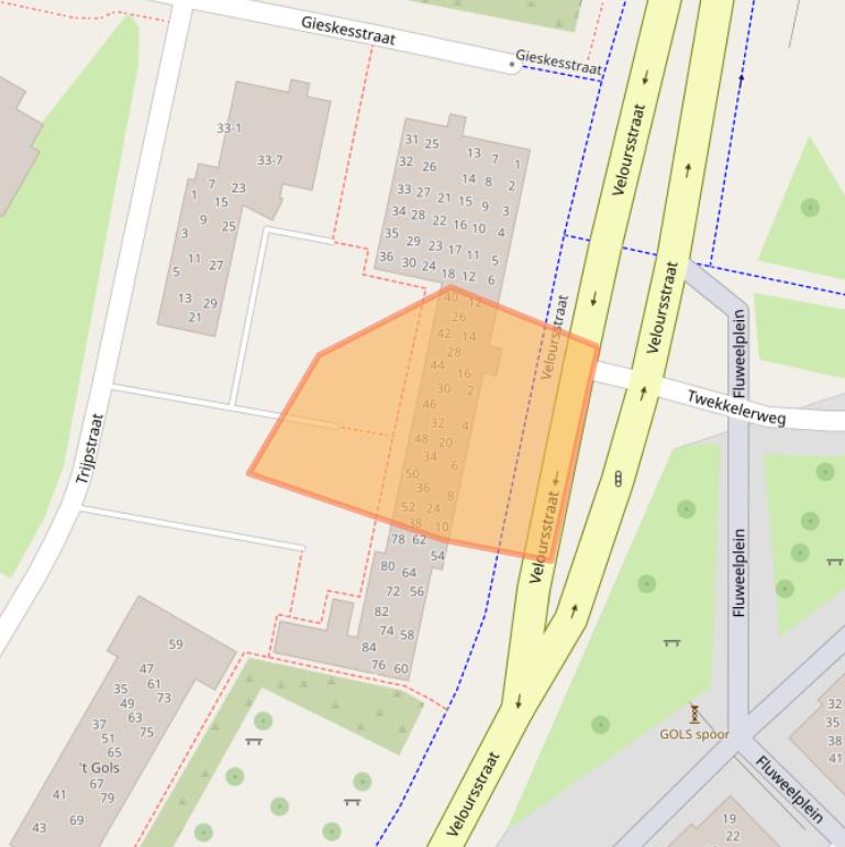 Kaart van postcodegebied 7553MC.