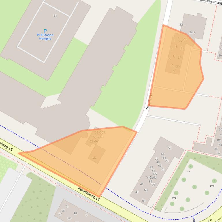 Kaart van postcodegebied 7553MH.