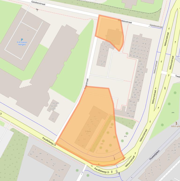 Kaart van postcodegebied 7553MJ.