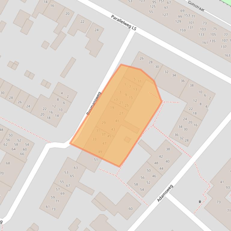 Kaart van postcodegebied 7553MN.