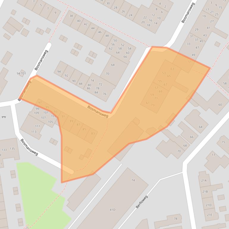 Kaart van postcodegebied 7553MP.