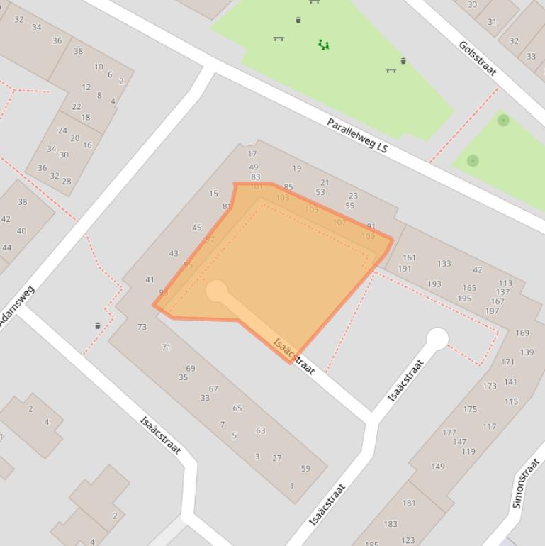 Kaart van postcodegebied 7553ND.