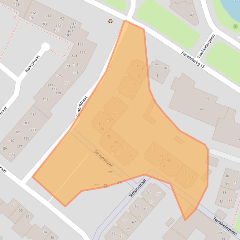 Kaart van postcodegebied 7553NM.