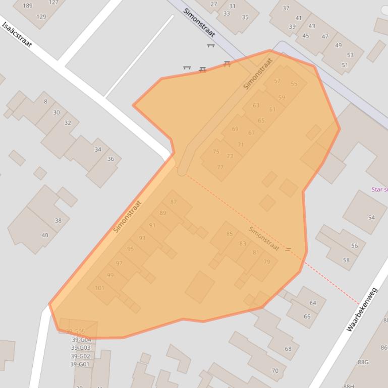 Kaart van postcodegebied 7553NN.