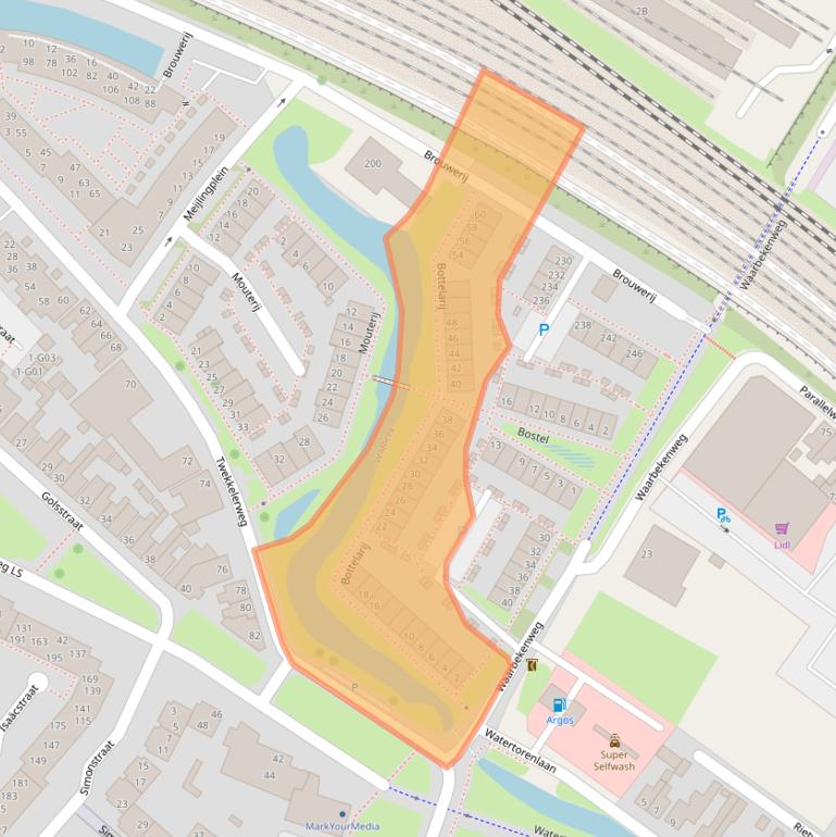 Kaart van postcodegebied 7553RD.