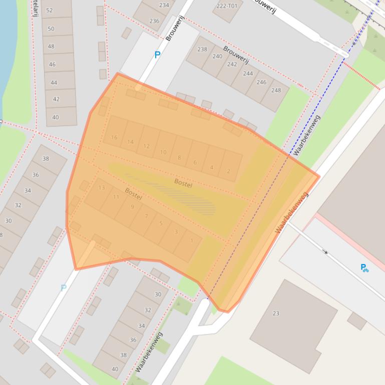 Kaart van postcodegebied 7553RE.