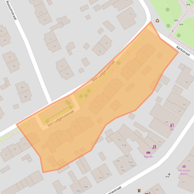 Kaart van postcodegebied 7553VJ.