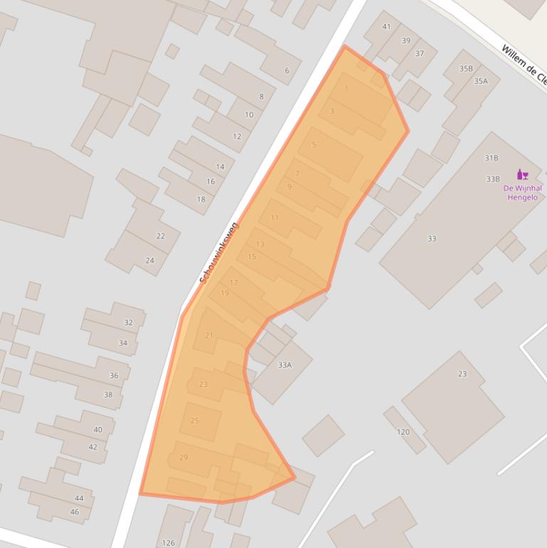 Kaart van postcodegebied 7553VV.