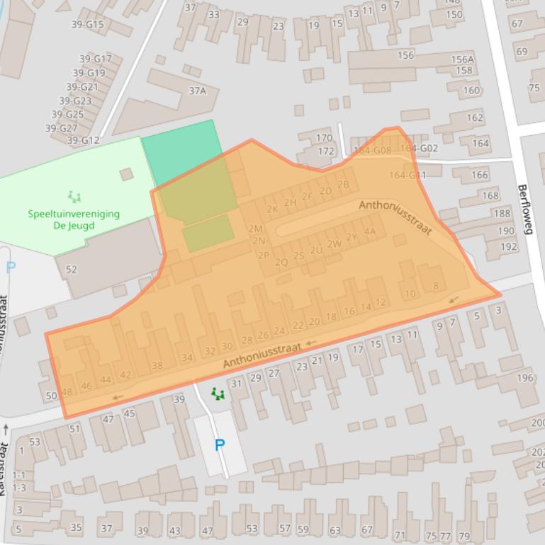 Kaart van postcodegebied 7553WD.