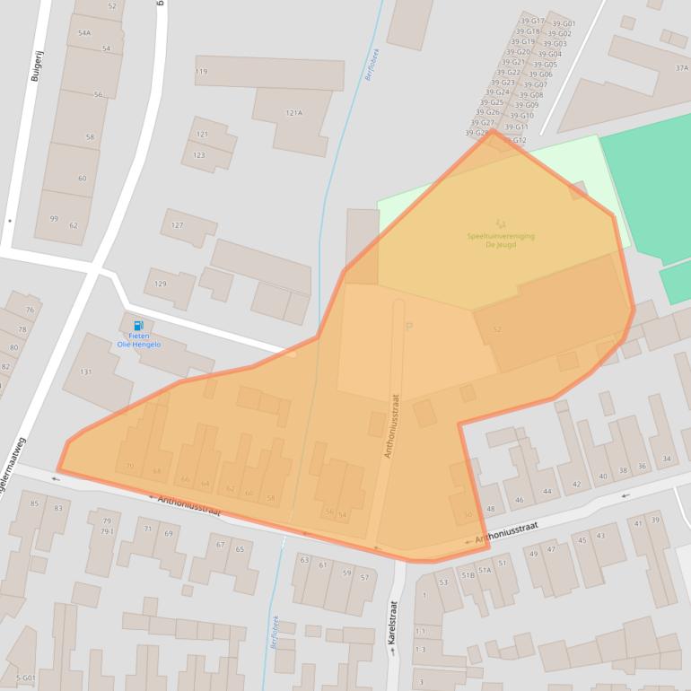 Kaart van postcodegebied 7553WE.