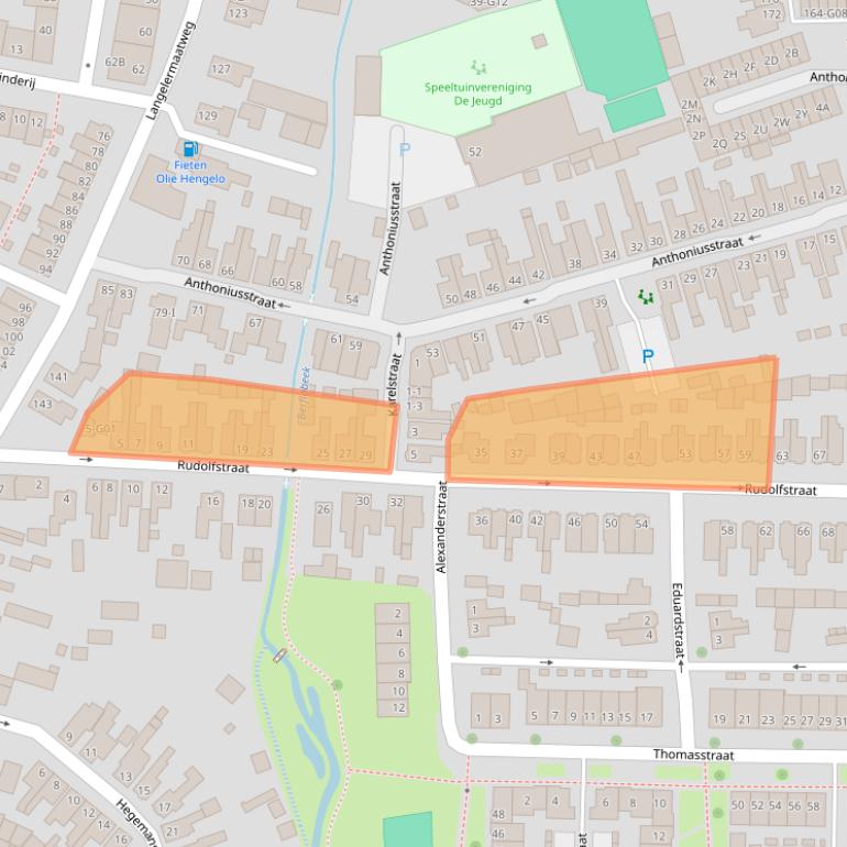 Kaart van postcodegebied 7553WG.