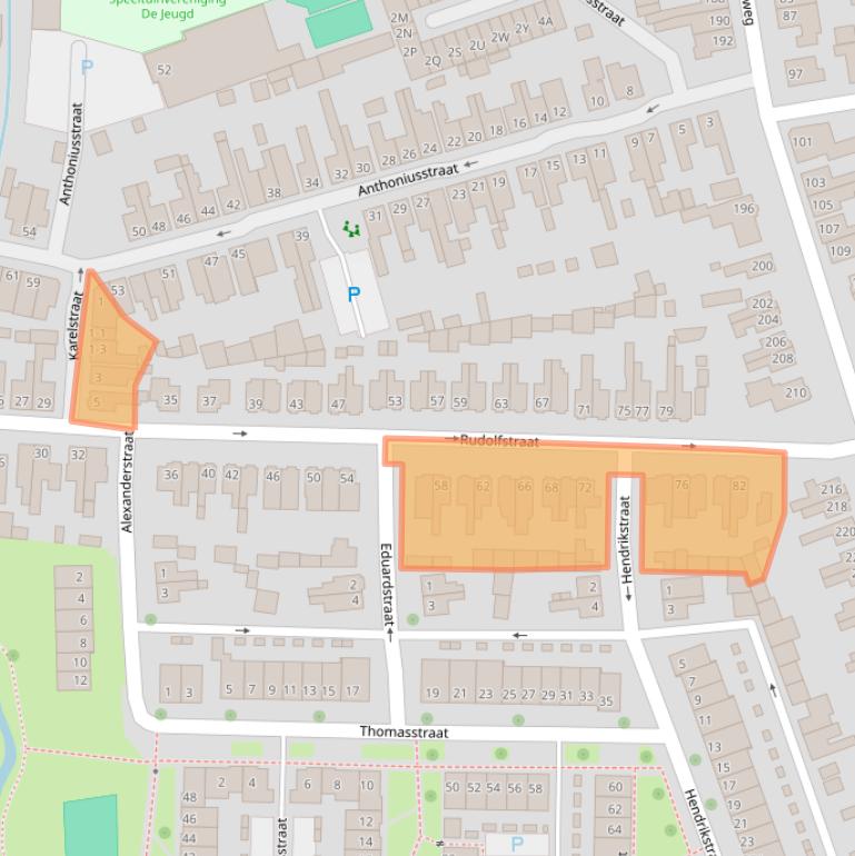 Kaart van postcodegebied 7553WK.