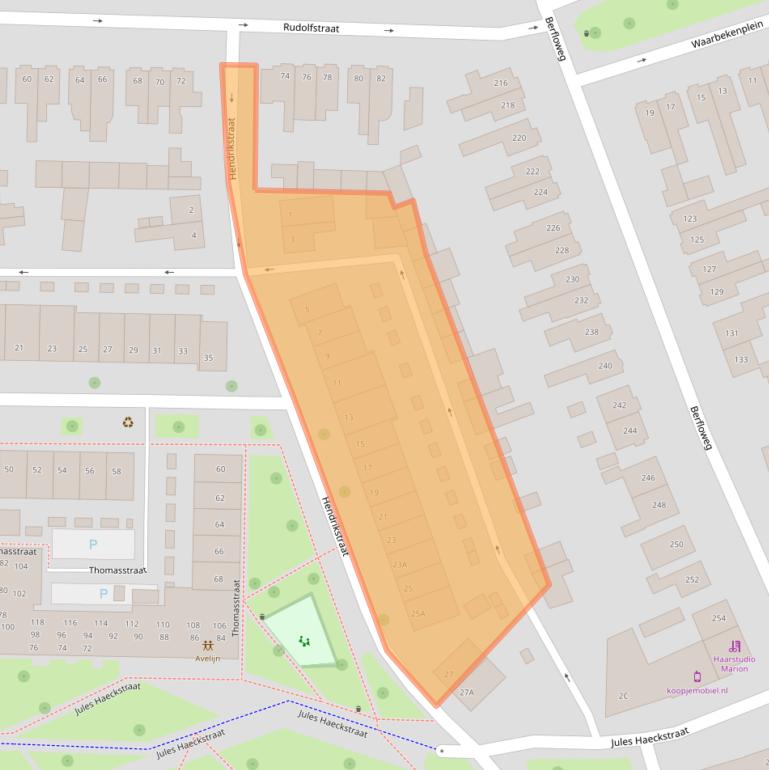 Kaart van postcodegebied 7553XK.