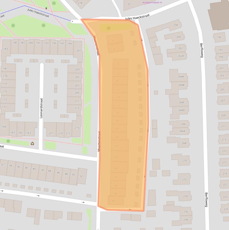 Kaart van postcodegebied 7553XP.