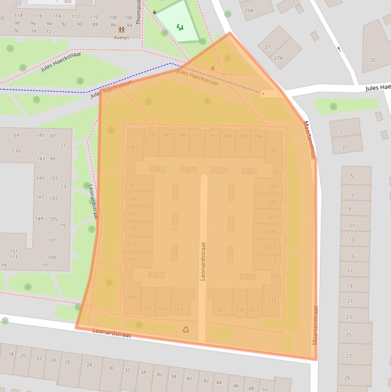 Kaart van postcodegebied 7553XW.
