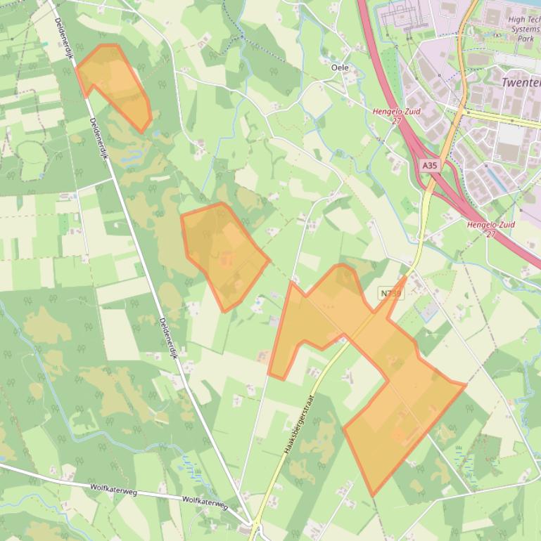 Kaart van postcodegebied 7554PG.