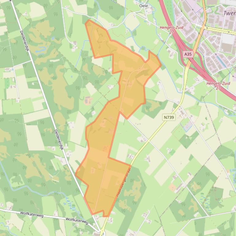 Kaart van postcodegebied 7554PH.