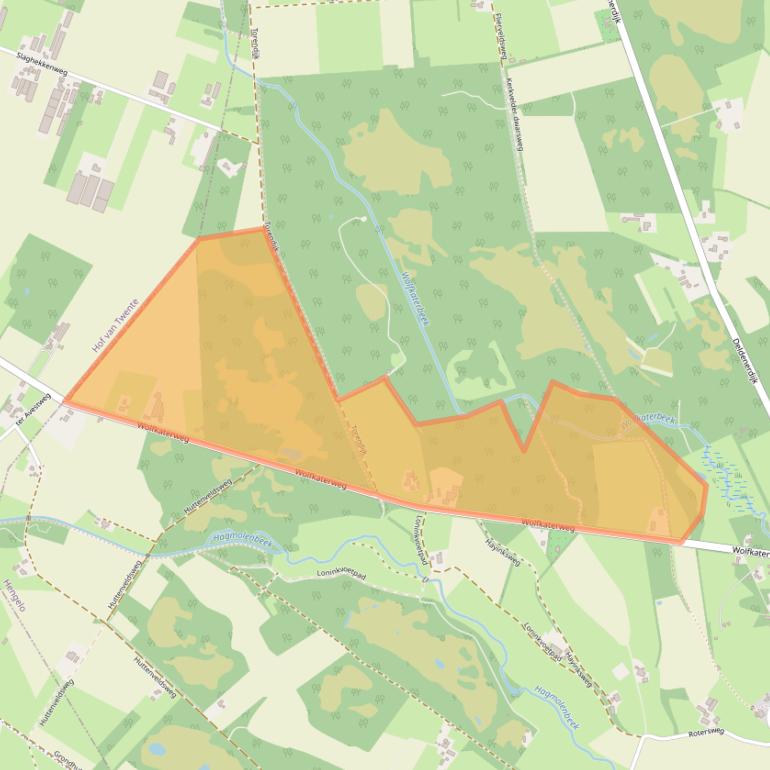 Kaart van postcodegebied 7554PJ.
