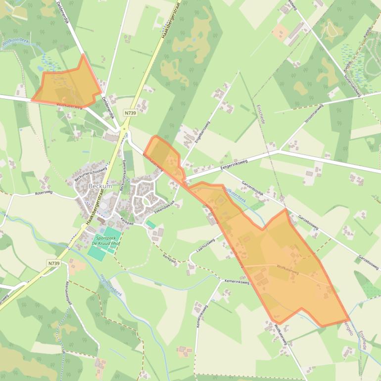 Kaart van postcodegebied 7554PK.