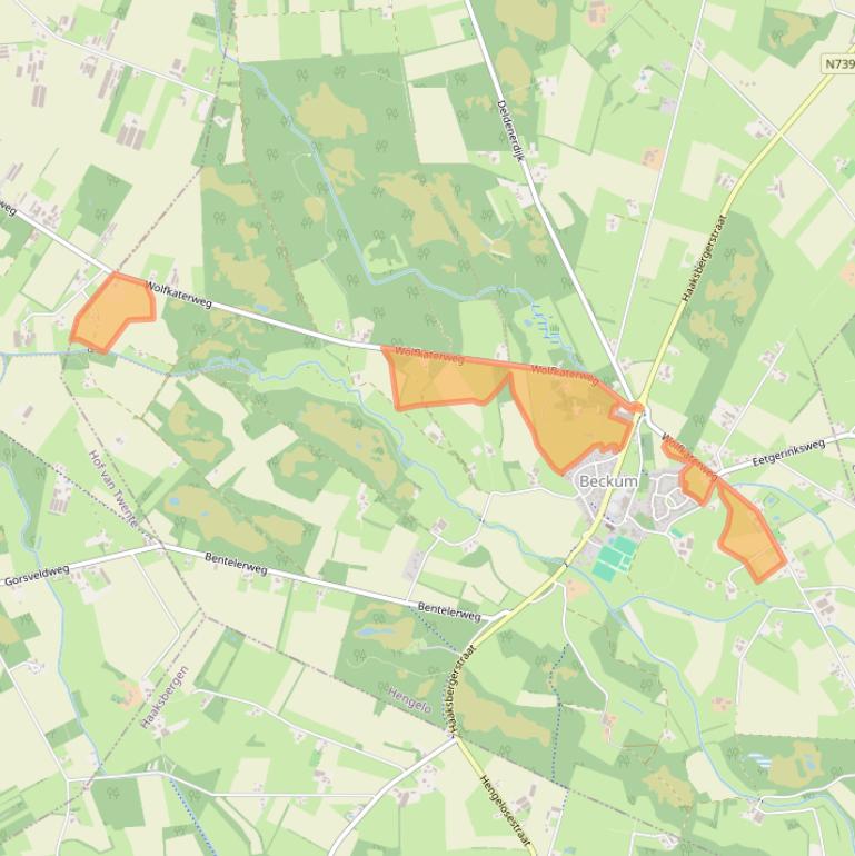 Kaart van postcodegebied 7554PM.