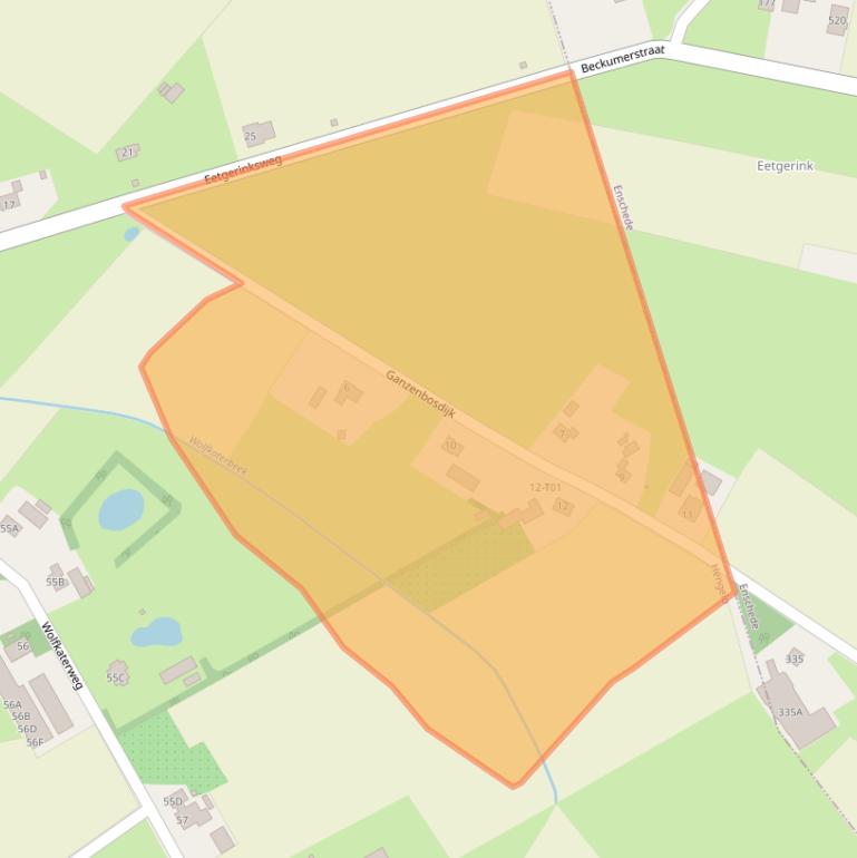 Kaart van postcodegebied 7554PS.